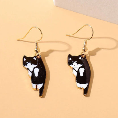 1 Pair Cute Kitten Drop Hook Earrings