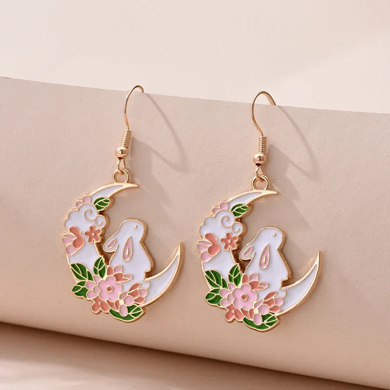 1 Pair Cute Kitten Drop Hook Earrings