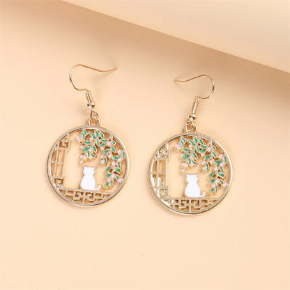 1 Pair Cute Kitten Drop Hook Earrings