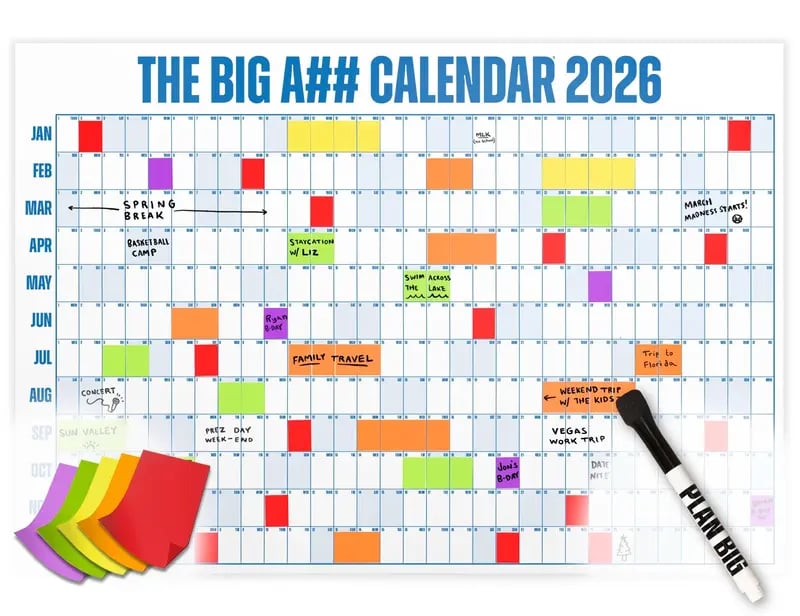 🔥Last Day 49% OFF 📅The Big A## Calendar 2026 - Design Your Amazing 2026!🏃