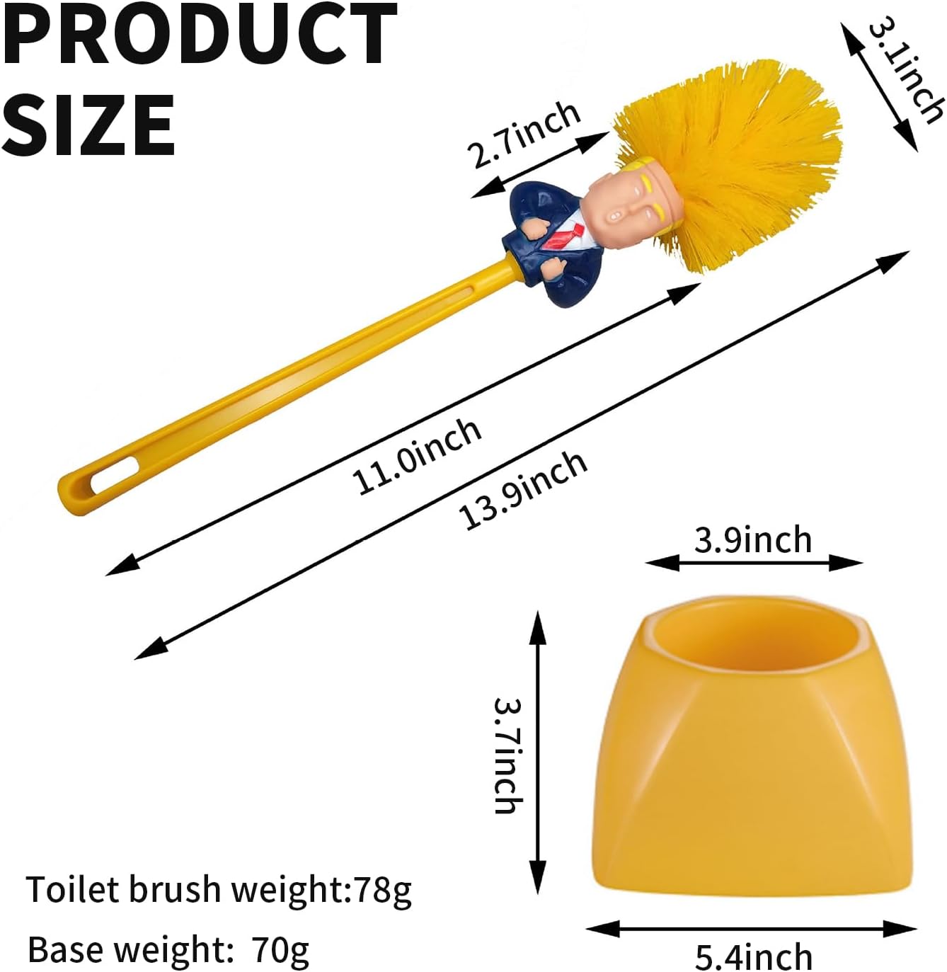 🚽 Funny Odd President-Themed Toilet Brush &amp; Holder