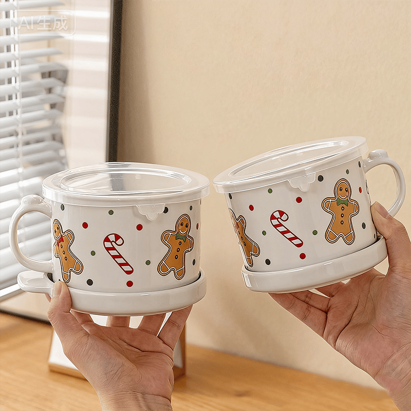 🎅Christmas Sale🎅25-oz Mug Meals w/ Lid-its