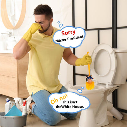🚽 Funny Odd President-Themed Toilet Brush &amp; Holder