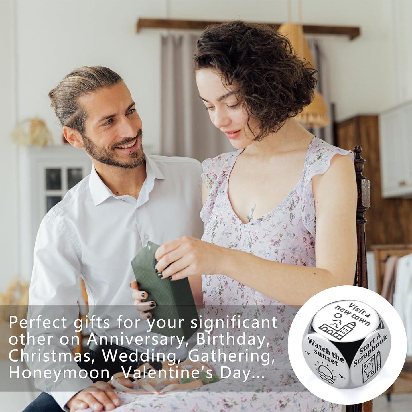 Stunfassoo Date Night Decision Dice – Stainless Steel Couple’s Gift