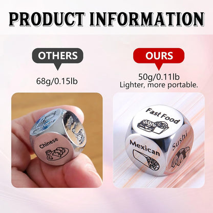 Stunfassoo Date Night Decision Dice – Stainless Steel Couple’s Gift