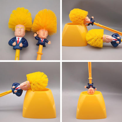 🚽 Funny Odd President-Themed Toilet Brush &amp; Holder