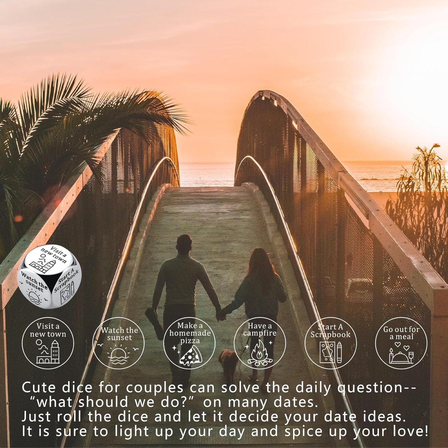 Stunfassoo Date Night Decision Dice – Stainless Steel Couple’s Gift