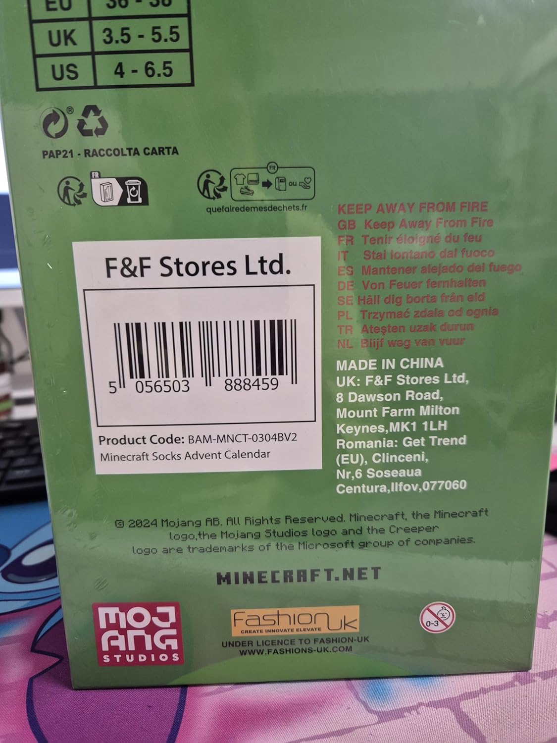 Minecraft 2025 Advent Calendar: 24 Gamer Socks for Kids & Teens 🎮🎄