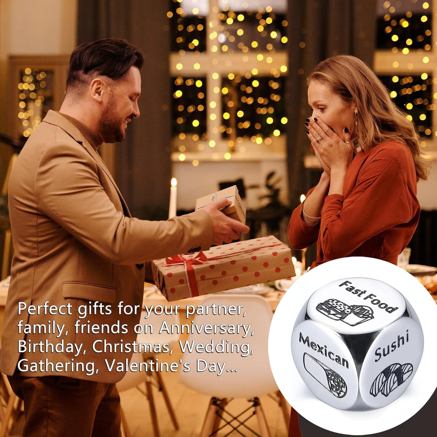 Stunfassoo Date Night Decision Dice – Stainless Steel Couple’s Gift