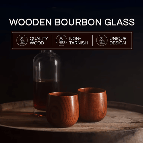 🔥2025 Hot Sale🔥Handmade and Charred Drinking Vessel -Original Wooden Bourbon Drinking Glass
