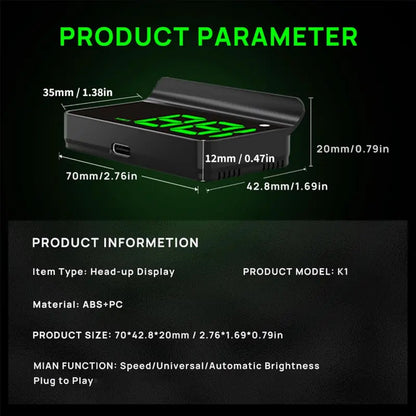Head up Display Car GPS Digital Speedometer
